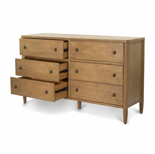 Seawinds Finn & Louise Chatham Warm Maple 6-Drawer Dresser