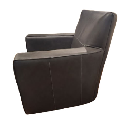 Softline Caruso Slate Leather Swivel Chair