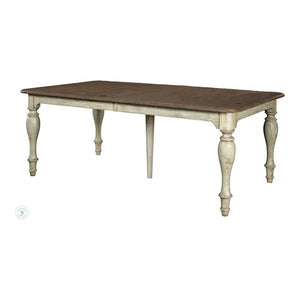 Kincaid Weatherford Rectangular Dining Table In Cornsilk Finish with 4 Side Chairs & 2 Armchairs