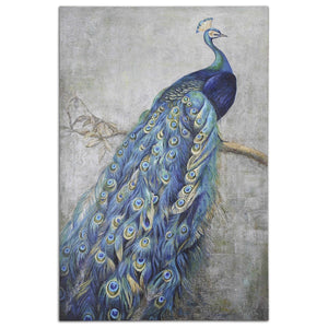 Uttermost Proud Papa Peacock Canvas Wall Art