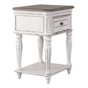 Liberty Furniture Magnolia Manor Antique White Leg Nightstand
