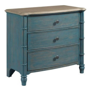 American Drew Litchfield Denim Vintage Accent Chest with Natural Top