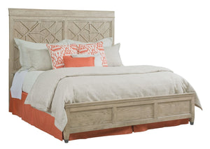 American Drew Vista Oyster Altamonte Bed White Oak King Headboard