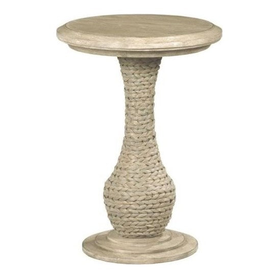 American Drew Vista Oyster Coastal Rope-Wrapped Accent Table