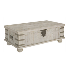 Benchcraft by Ashley Carynhurst White Wash Gray Lift-Top Cocktail Table