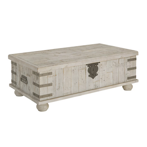 Benchcraft by Ashley Carynhurst White Wash Gray Lift-Top Cocktail Table