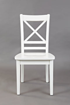 Jofran Simplicity X-Back Side Chair in Paperwhite