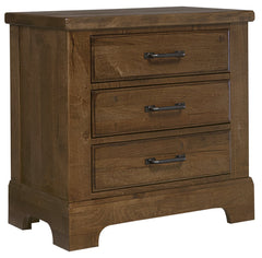 Vaughan-Bassett Cool Rustic Amber 3-Drawer Nightstand
