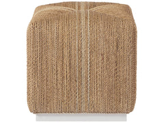 Universal Escape-Coastal Living Abaca Cube Ottoman Ligheight Brown
