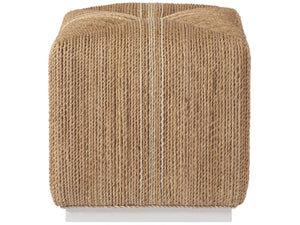 Universal Escape-Coastal Living Abaca Cube Ottoman Ligheight Brown