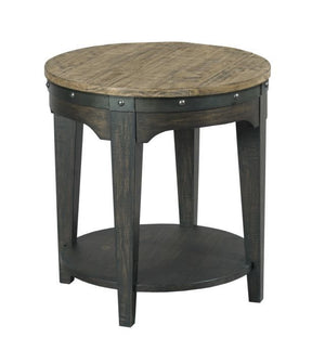 Kincaid Plank Road Artisans Round End Table in Charcoal