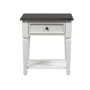 Liberty Furniture Allyson Park Wire Brushed White End Table