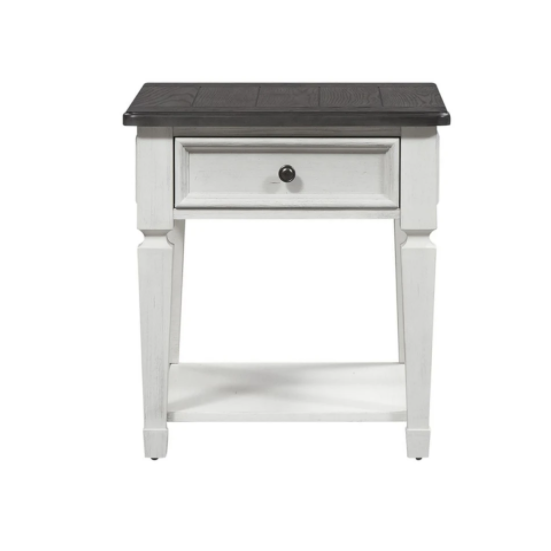 Liberty Furniture Allyson Park Wire Brushed White End Table