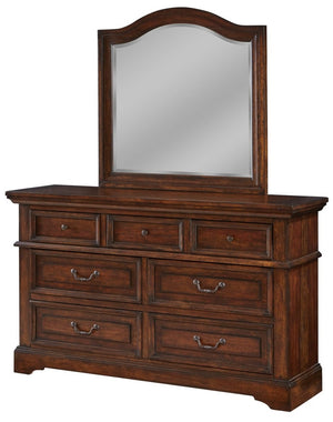 American Woodcrafters Stonebrook Landscape Mirror Tabacco