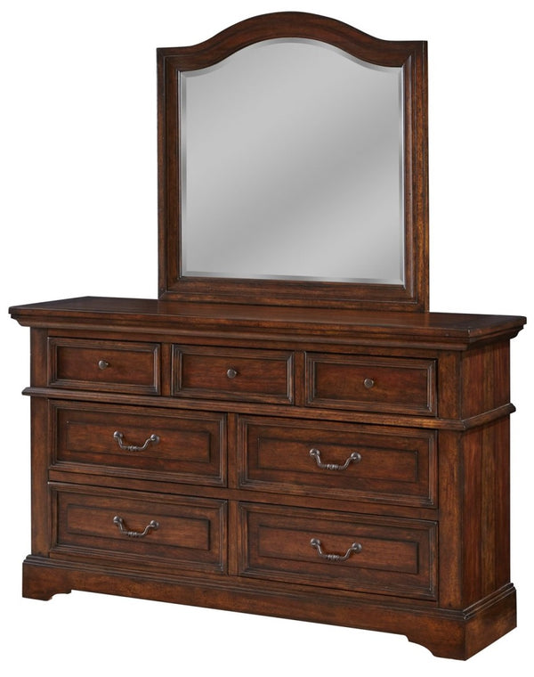American Woodcrafters Stonebrook Landscape Mirror Tabacco