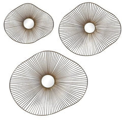 Uttermost Avarie 3-Piece Gold Metal Wall Art Set