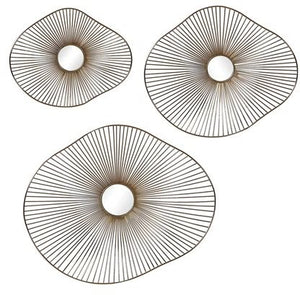 Uttermost Avarie 3-Piece Gold Metal Wall Art Set