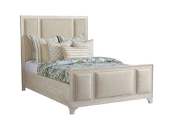 Barclay Butera by Lexington Newport Crystal Cove Wood Upholstered Panel California King Bed in Ivory