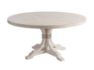 Barclay Butera by Lexington Newport Magnolia 60 Inch Round Traditional Wood Dining Table White Washed
