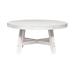 Liberty Furniture Modern Farmhouse Flea Market White Splay Leg Round Cocktail