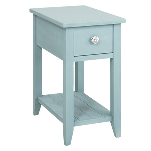 Madison Avenue Glacier Blue Coastal 1-Drawer End Table