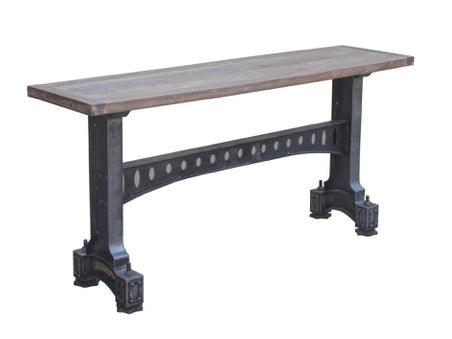 Home Trends Design Old Mill 66 Inch Cast Iron Console Table