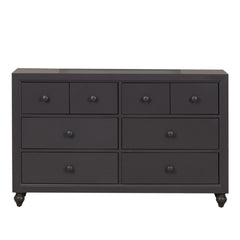 Liberty Furniture Cottage View Dark Gray 6-Drawer Dresser with Wood Knob Hardware