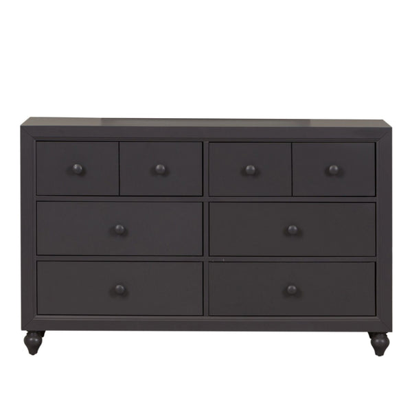 Liberty Furniture Cottage View Dark Gray 6-Drawer Dresser with Wood Knob Hardware