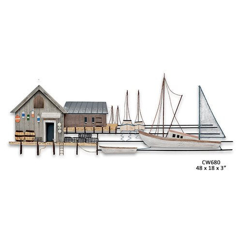 T.I. Design Fishing Village Wall Art