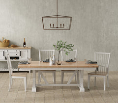 Parker House Americana Modern Trestle Dining Table & Side Chairs Set with Butterfly Leaf