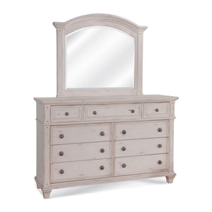 American Woodcrafters Sedona Mirror Cobblestone White
