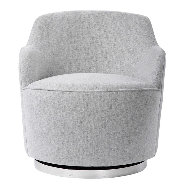 Uttermost Hobart Stone Swivel Barrel Chair