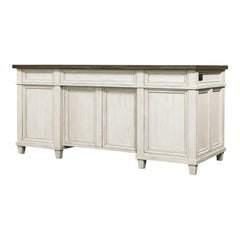 Aspenhome Caraway Executive Desk Aged Ivory