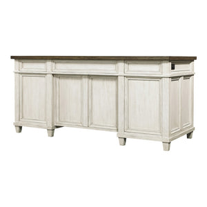 Aspenhome Caraway Executive Desk Aged Ivory
