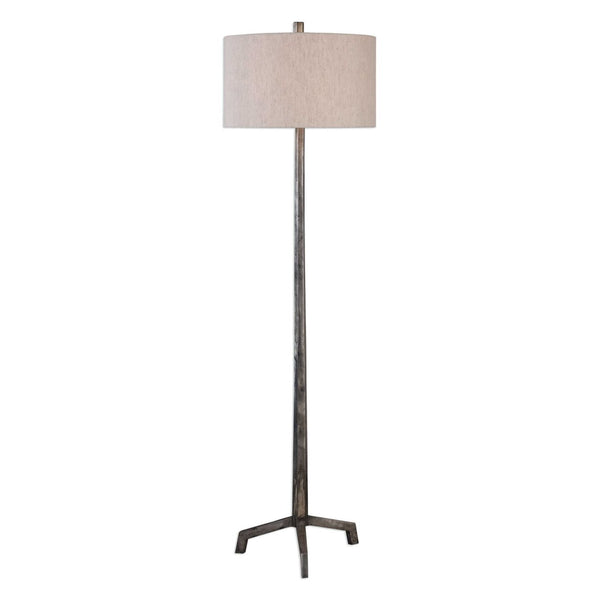 Uttermost Ivor Raw Steel Floor Lamp