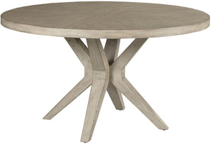 American Drew West Fork Hardy Taupe Round Dining Table