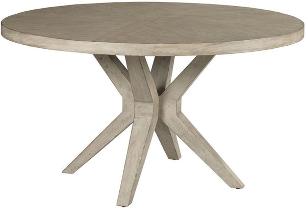 American Drew West Fork Hardy Taupe Round Dining Table