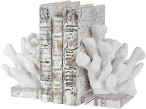 Uttermost Charbel 2-Piece White Bookends