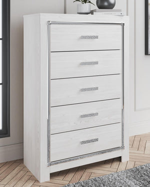 Altyra 5-Drawer Chest White