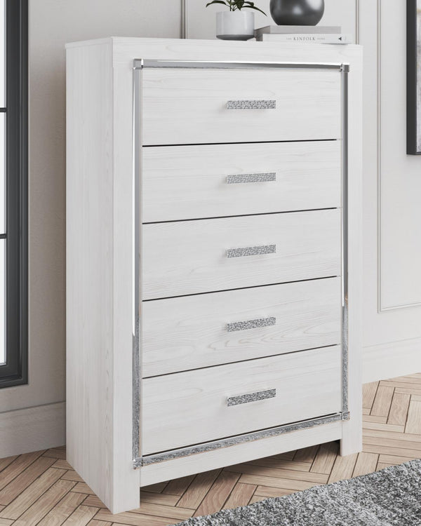 Altyra 5-Drawer Chest White