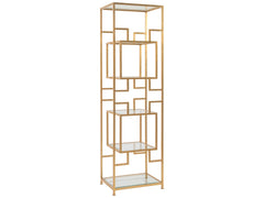 Artistica Home by Lexington Metal Designs Gold Leaf Metal Slim Suspension Bookcase