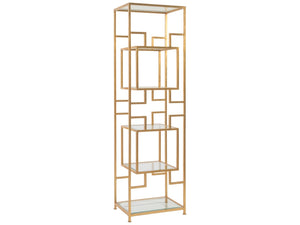 Artistica Home by Lexington Metal Designs Gold Leaf Metal Slim Suspension Bookcase