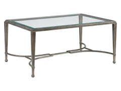 Artistica Home by Lexington Metal Designs Sangiovese Small Rectangular Metal Cocktail Table in Iron Gray