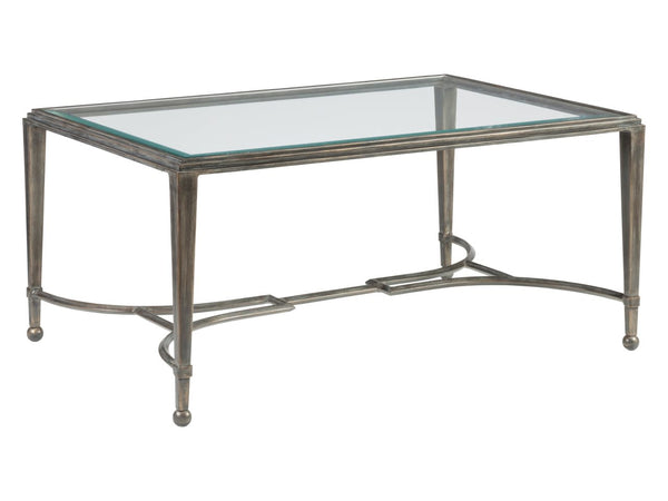 Artistica Home by Lexington Metal Designs Sangiovese Small Rectangular Metal Cocktail Table in Iron Gray