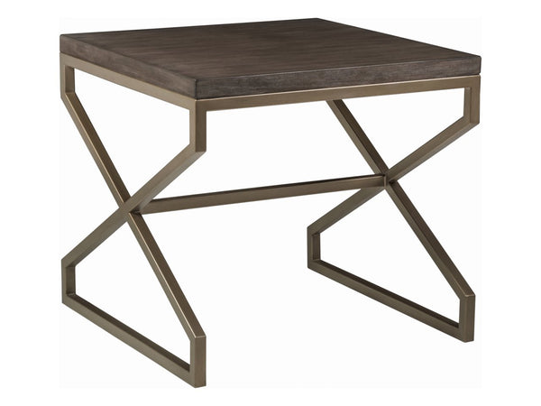 Artistica Home by Lexington Cohesion Program Edict 26 Inch Square Mahogany Wood End Table Dark Brown