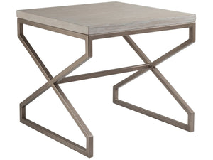 Artistica Home by Lexington Cohesion Program Edict 26 Inch Square Mahogany Wood End Table White Washed