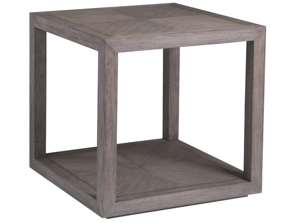 Artistica Home by Lexington Cohesion Program Credence 26 Inch Square Wood End Table Light Brown