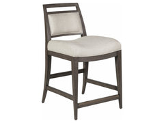 Artistica Home by Lexington Cohesion Program Nico 24.5 Inch Upholstered Wood Counter Stool Dark Brown/Beige