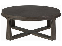 Artistica Home by Lexington Cohesion Program Rousseau 42.5 Inch Round Wood Cocktail Table Dark Brown