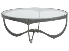 Artistica Home by Lexington Metal Designs Sophie 42 Inch Round Metal Cocktail Table Iron Gray